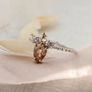 Original gold salt'n'pepper diamonds ring CROWNIAS Thumbnail