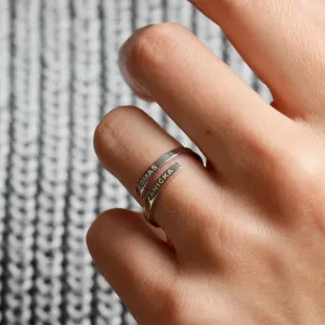 Gold spiral ring with kids names MATTEO Thumbnail