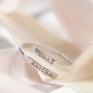 Gold spiral ring with kids names MATTEO Thumbnail
