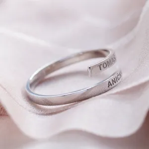 Gold spiral ring with kids names MATTEO Thumbnail
