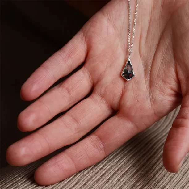 Moss agate pendant with diamond MATTIA Image