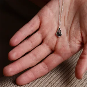 Moss agate pendant with diamond MATTIA Thumbnail