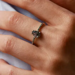 Gold engagement salt'n'pepper diamonds ring JACQUETTE  Thumbnail