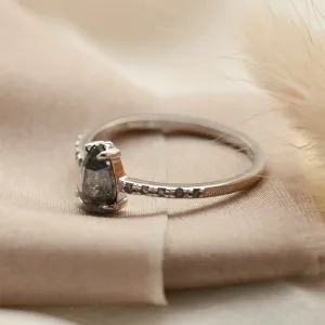 Gold engagement salt'n'pepper diamonds ring JACQUETTE  Thumbnail