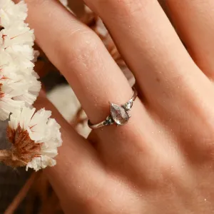 Gold pear salt'n'pepper diamonds ring JACOBELLA Thumbnail