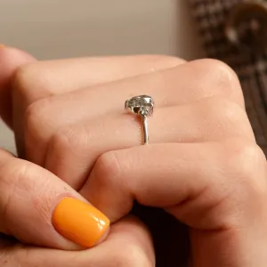 Gold pear salt'n'pepper diamonds ring JACOBELLA Thumbnail