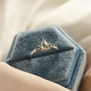 Gold pear salt'n'pepper diamonds ring JACOBELLA Thumbnail