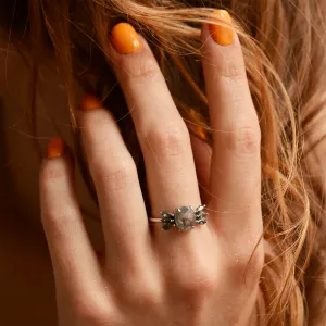 Original ring with salt'n'pepper diamonds GIUSTINA Thumbnail