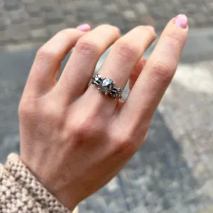 Original ring with salt'n'pepper diamonds GIUSTINA Thumbnail