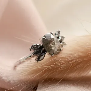 Original ring with salt'n'pepper diamonds GIUSTINA Thumbnail