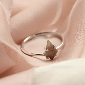 Minimalist ring with kite salt'n'pepper diamond GIUDITTA Thumbnail