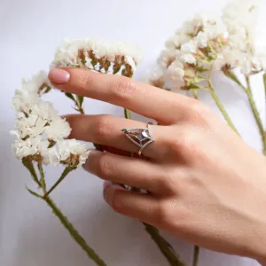 Extravagant salt'n'pepper diamond ring CATHEDRAL Thumbnail
