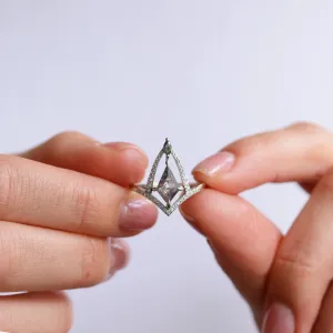 Extravagant salt'n'pepper diamond ring CATHEDRAL Thumbnail