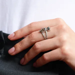 Salt and pepper diamonds in luxury ring RABBIT Thumbnail