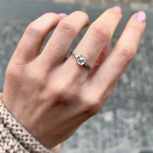 Gold ring with gray diamond salt and pepper CATERINA Thumbnail