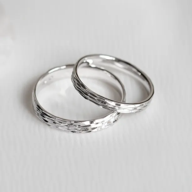 Original wedding bands with unusual surface MIA Image