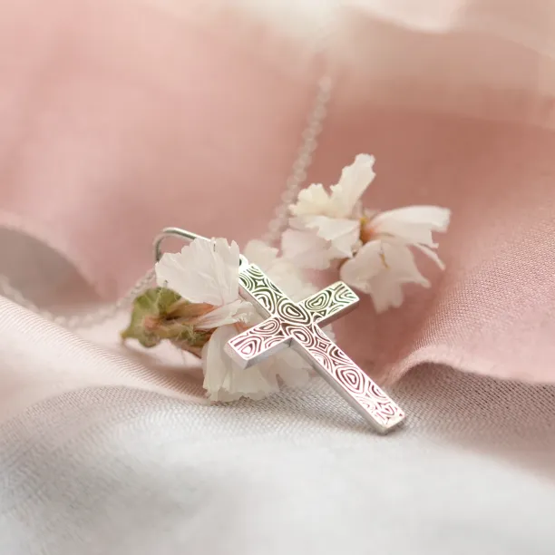 Silver cross pendant MARIA Image