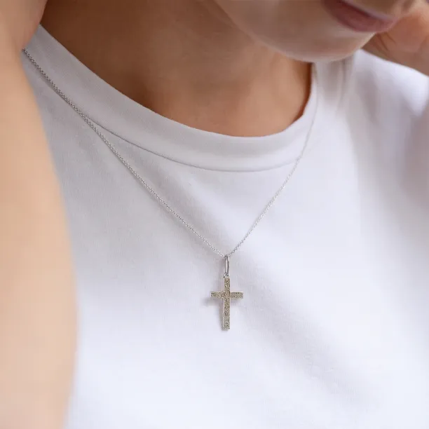 Gold cross pendant MARIA Image