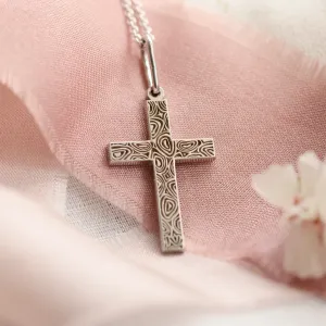 Gold cross pendant MARIA Thumbnail