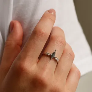 Kite salt and pepper diamond ring with baguette diamonds ARIANNA Thumbnail