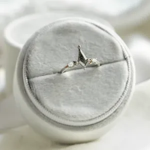Kite salt and pepper diamond ring with baguette diamonds ARIANNA Thumbnail