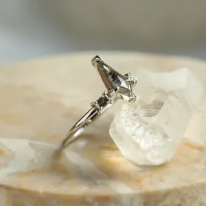 Kite salt and pepper diamond ring with baguette diamonds ARIANNA Thumbnail