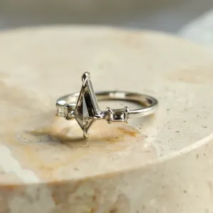 Kite salt and pepper diamond ring with baguette diamonds ARIANNA Thumbnail