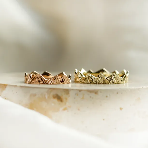 Nontraditional mountain wedding bands DOLOMITY Image