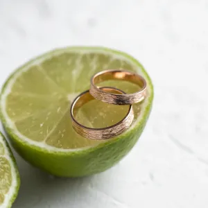 Unusual wedding bands with woodbark surface BRANCH Thumbnail