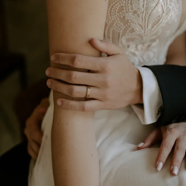 Unusual wedding bands with woodbark surface BRANCH Image