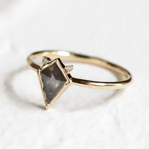 Kite salt and pepper diamond with side diamonds CATKIN Thumbnail