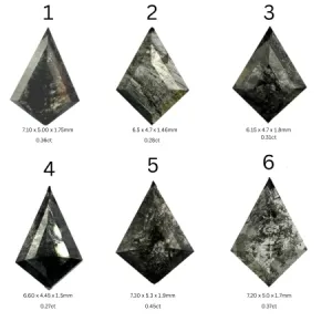 Kite salt and pepper diamond with side diamonds CATKIN Thumbnail