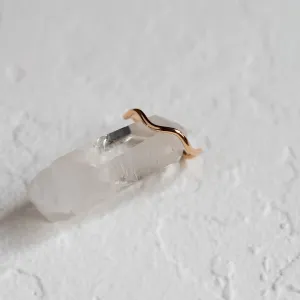 Dainty gold wavy ring GAIA Thumbnail