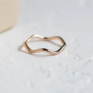 Dainty gold wavy ring GAIA Thumbnail