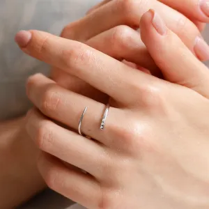 Gold spiral ring with diamonds CHIARA Thumbnail