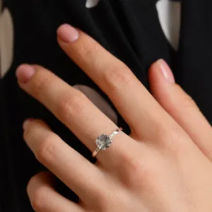 Rutilated quartz in gold ring with diamonds GIORGIA Thumbnail