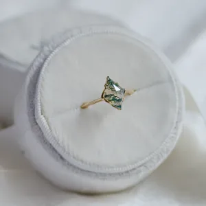 Engagement ring with moss agate GIULIA