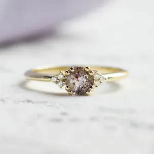 Engagement ring with lepidocrocite and diamonds FRAISE Thumbnail