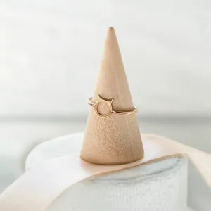 Gold cat head ring KITTY Thumbnail