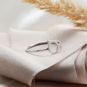 Gold cat head ring KITTY Thumbnail