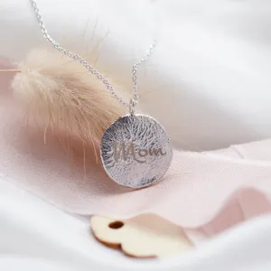 Textured personalized necklace with bespoke engraving MOM Thumbnail