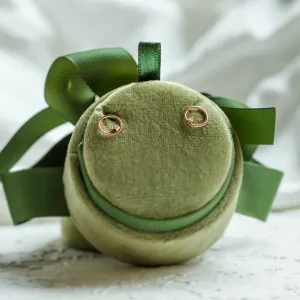 Gold karma earrings with diamonds GARURASANA Thumbnail