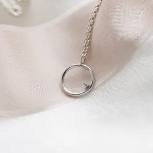 Gold karma necklace with diamond VAJRASANA