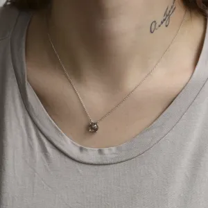 Gold necklace with rose cut rutile quartz MACHA Thumbnail