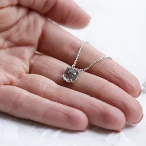 Gold necklace with rose cut rutile quartz MACHA Thumbnail