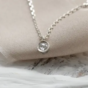 Gold bezel salt´n´pepper diamond pendant ISLEEN Thumbnail
