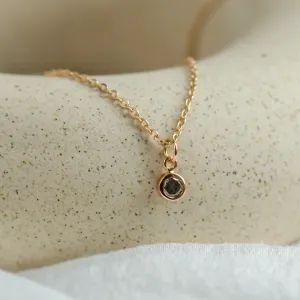 Gold bezel salt´n´pepper diamond pendant ISLEEN Thumbnail