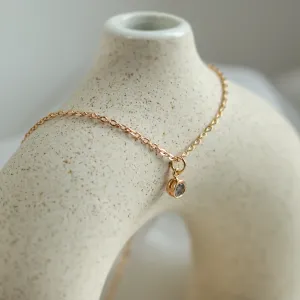 Gold bezel salt´n´pepper diamond pendant ISLEEN Thumbnail