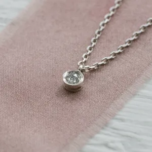 Gold bezel salt´n´pepper diamond pendant ISLEEN Thumbnail