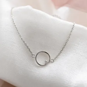 Gold karma bracelet with round diamond BALASANA Thumbnail